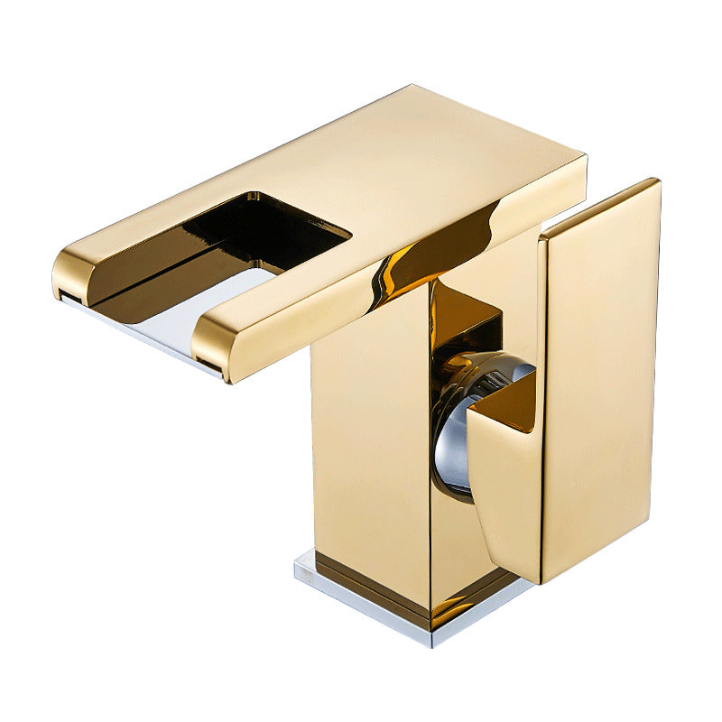Modern Vanity Sink Faucet with LED Temperature Display for Hot and