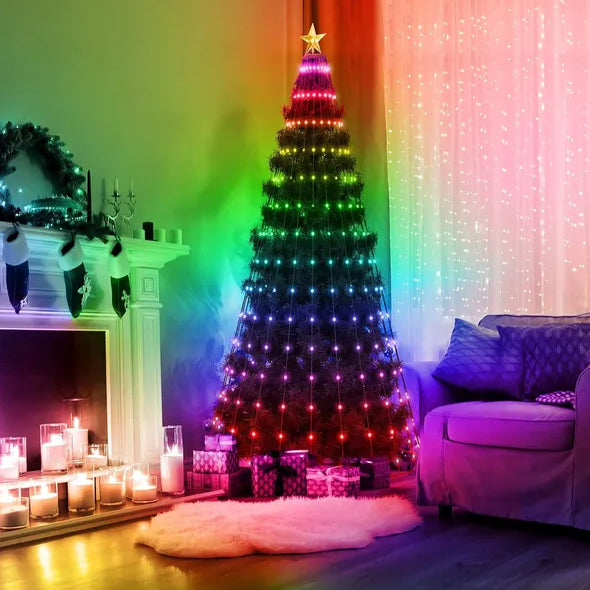 Smart LED Foldable Holiday Tree Lights App Remote IP65 Weatherproof