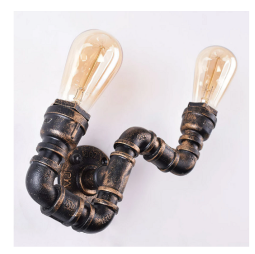 Vintage Metal Wall Light for Bedroom Rustic Iron Design