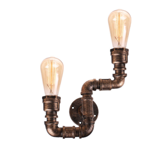 Vintage Metal Wall Light for Bedroom Rustic Iron Design