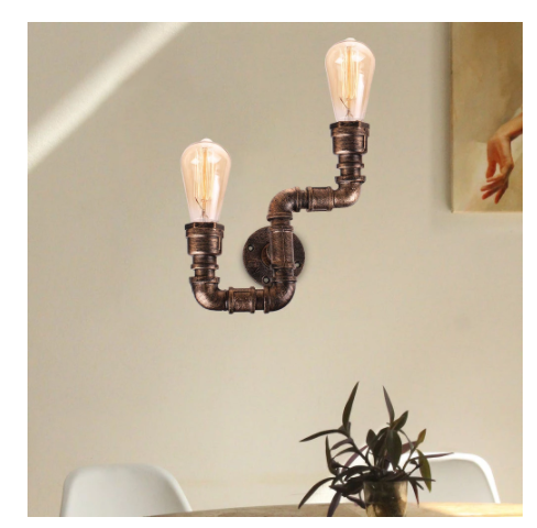 Vintage Metal Wall Light for Bedroom Rustic Iron Design