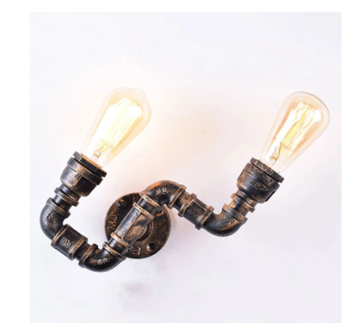 Vintage Metal Wall Light for Bedroom Rustic Iron Design