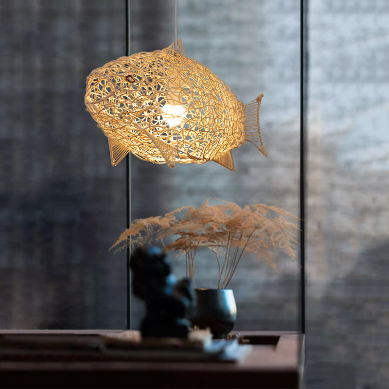 Innovative Aquatic Bamboo Light Fixture